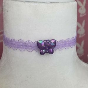 Butterfly choker necklace